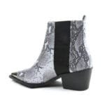 élégance Audacieuse: Bottines Style Chelsea Serpent En Cuir Véritable! - 37
