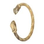 élégance Envoûtante: Bracelet Jonc Serpent à Deux Têtes!