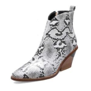 Bottines Python Talon Pointu Femme — Serpent Univers