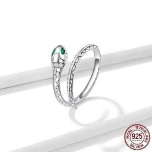 Bague Serpent Argent Femme Sophistiquée — Serpent Univers