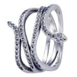 élégante Bague Serpent En Argent Sterling: Symbole D’évolution Et Renaissance! 5 (49,5mm)