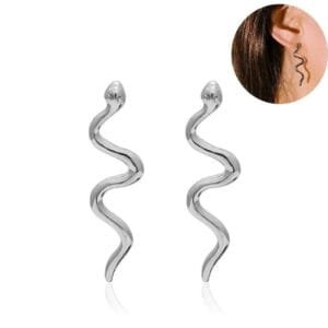 élégantes Boucles D’oreilles Serpent En Acier Inoxydable Confort Et Style!