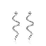 élégantes Boucles D’oreilles Serpent En Acier Inoxydable Confort Et Style!