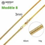 élevez Votre Style Avec Le Collier Maille Serpent En Plaqué Or!