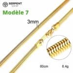 élevez Votre Style Avec Le Collier Maille Serpent En Plaqué Or!