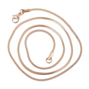Collier Maille Serpent Or Rose Femme — Serpent Univers