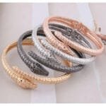 éveillez Votre Style Avec Le Bracelet Serpent Noir En Acier Inoxydable!