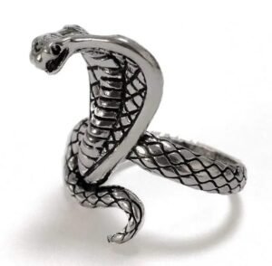 Bague Cobra Royal Argent — Serpent Univers