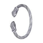 Magnifique Bracelet Jonc Serpent Argent Pour Un Style Unique!