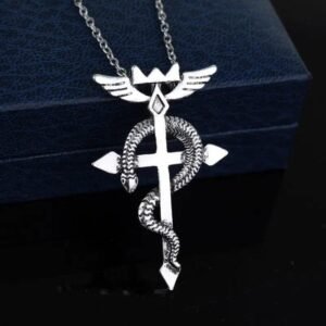 Pendentif Serpent Croix Argent — Serpent Univers