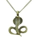 Pendentif Serpent Vintage: Un Cobra Bondissant Pour Sublimer Votre Style!