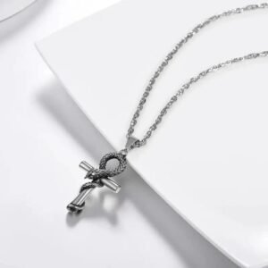 Collier Serpent Pendentif Croix Argent — Serpent Univers