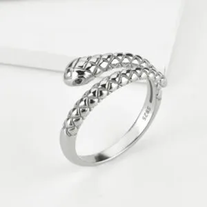 Ressentez La Puissance Avec Notre Bague Serpent En Argent Sterling!