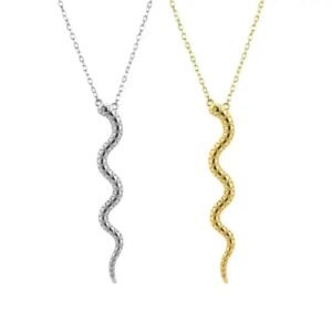 Collier Serpent Argent Renaissance Pendentif — Serpent Univers