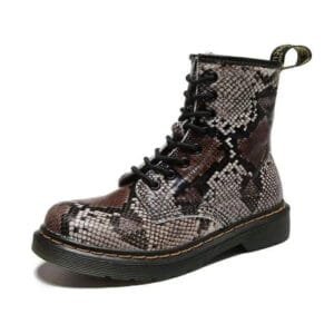 Séduisantes Bottines Militaire Serpent Pour Un Style Audacieux! 2 Séduisantes Bottines Militaire Serpent Pour Un Style Audacieux! - Marron / 35