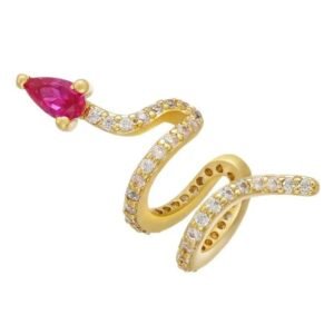 Boucle d&rsquo;Oreille Serpent Or Rose — Serpent Univers