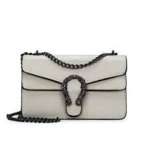 Sac à Main Serpent Blanc Synthétique — Serpent Univers