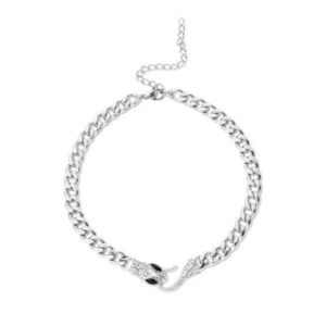Collier Serpent Grosse Maille Ras Cou — Serpent Univers