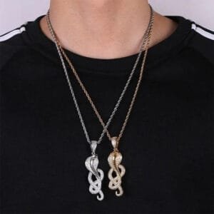 Sublimez Votre Charme Avec Le Collier Serpent En Acier Inoxydable!