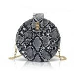 Sublimez Votre Look Avec Le Sac Rond Serpent Vintage Et Pratique! Marron