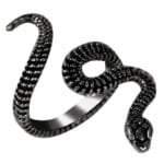 Sublimez Votre Style Avec La Bague Serpent Anaconda Noir!