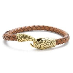Sublimez Votre Style Avec Le Bracelet Serpent Doré En Acier Inoxydable!